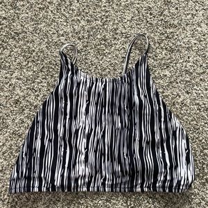 Black and white swimsuit top